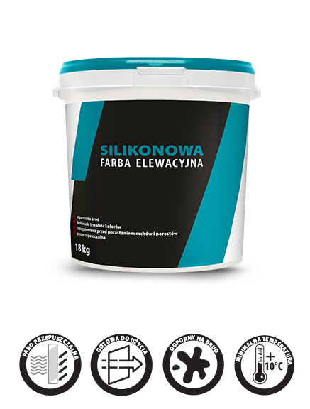 Farba silikonowa ASTEX AS-SIL PREMIUM 18kg